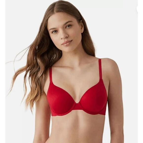 B. Tempt'd by Wacoal NWT size 34C red underwire t-shirt bra Future Foundation - Picture 2 of 5